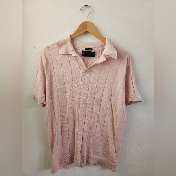 Abercrombie & Fitch Other - Abercrombie & Fitch Men's Featherweight Knit Polo Short‎ Sleeve Light Pink XL